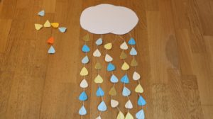 Activité manuelle nuage de pluie coloré