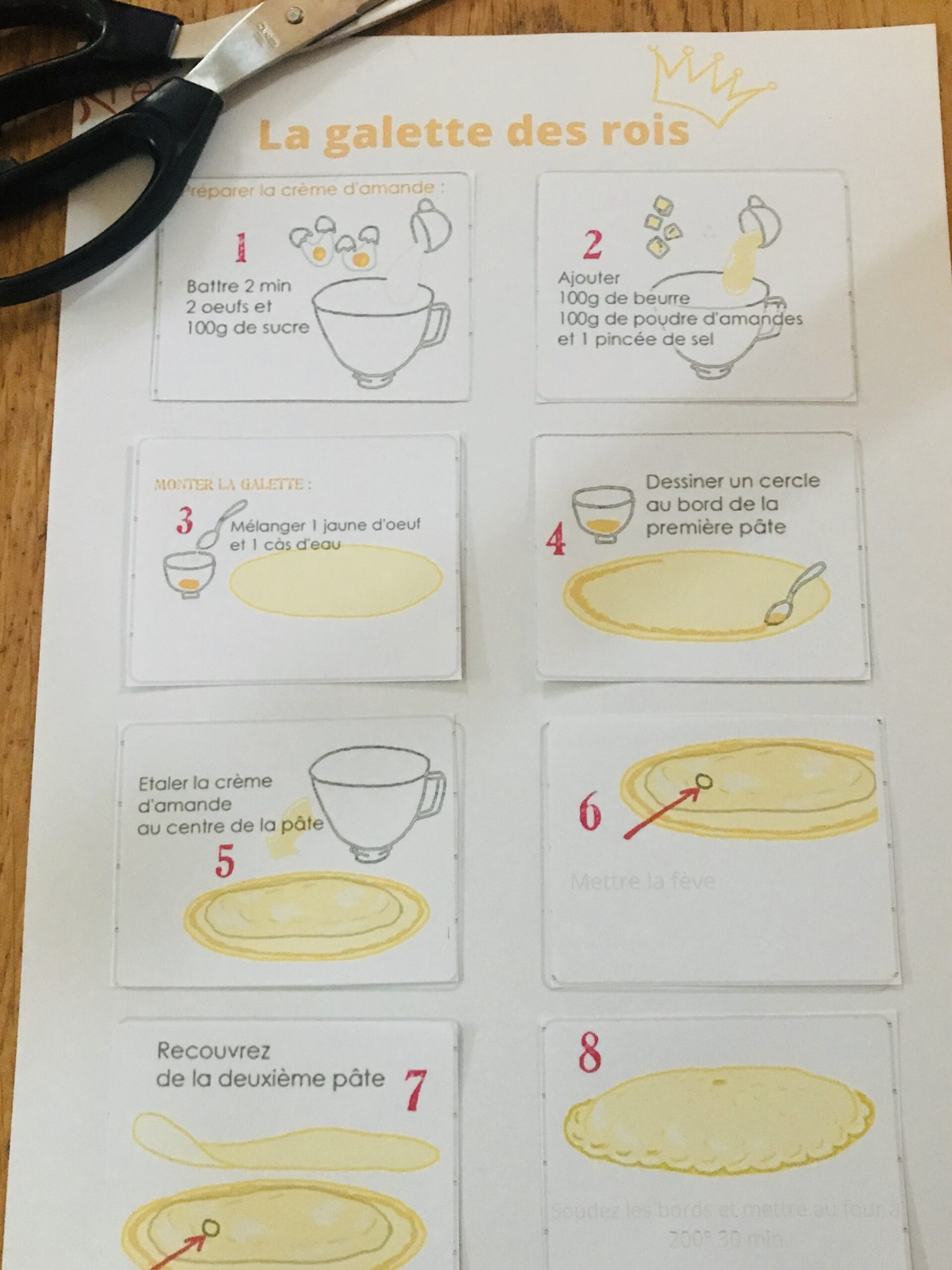 Activité pour enfant galette des rois