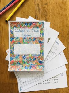 Carnet de jeux pour enfant disney