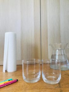 Expérience facile pour enfant l'arc en ciel
