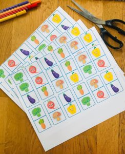 Jeu de domino légume pour enfant