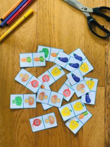 Jeu de domino légume pour enfant