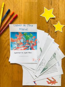 Carnet de jeux marvel pour enfant