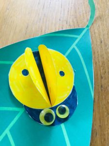 Coccinelle en papier pour enfant
