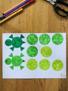 Tortue en papier pour enfant