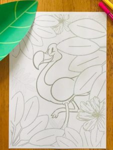 Activité flamant rose pour enfant