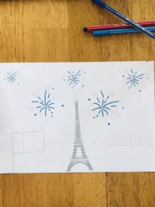 Coloriage 14 juillet pour enfant