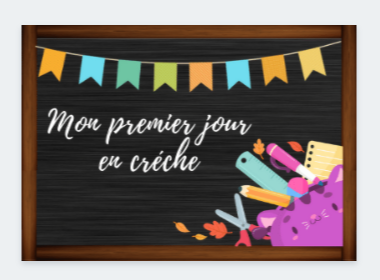 Pancarte de la rentrée pour enfant