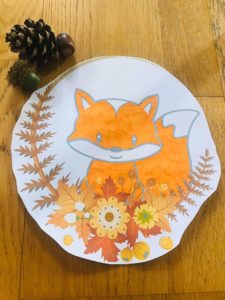 Couronne de l'automne à colorier pour enfant