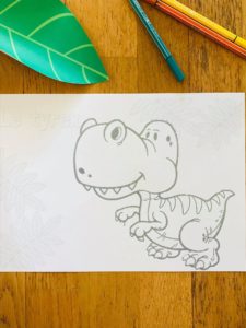 Coloriage dinosaures pour enfant