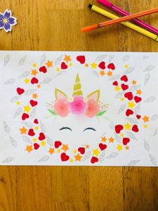 Coloriage licorne pour enfant