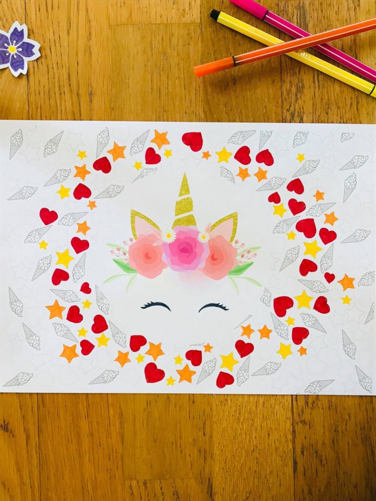 Coloriage licorne pour enfant