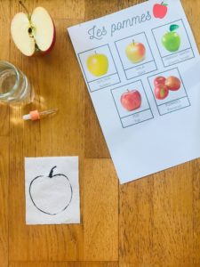 Activité thématique pomme pour enfant
