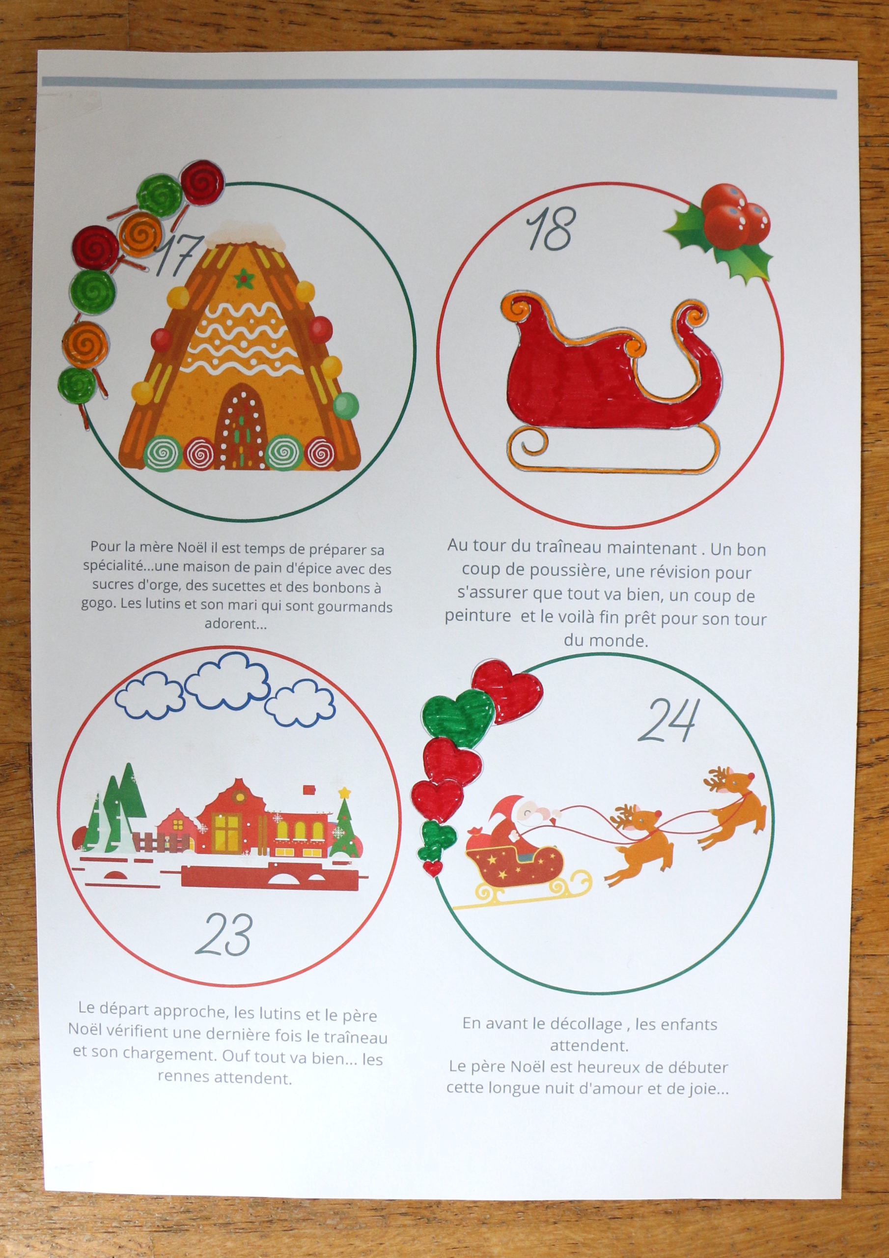 Calendrier de l'avent à colorier taille médium à imprimer – Image 2