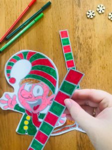 Lutin de noël à colorier