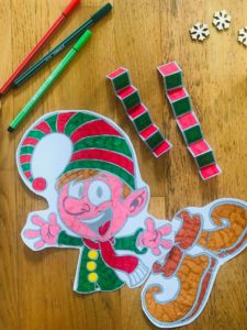 Lutin de noël à colorier