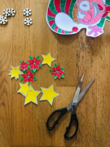 Couronne de noël à colorier