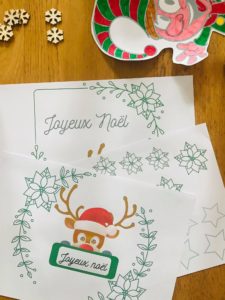 Couronne de noël à colorier