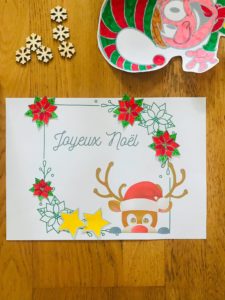 Couronne de noël à colorier