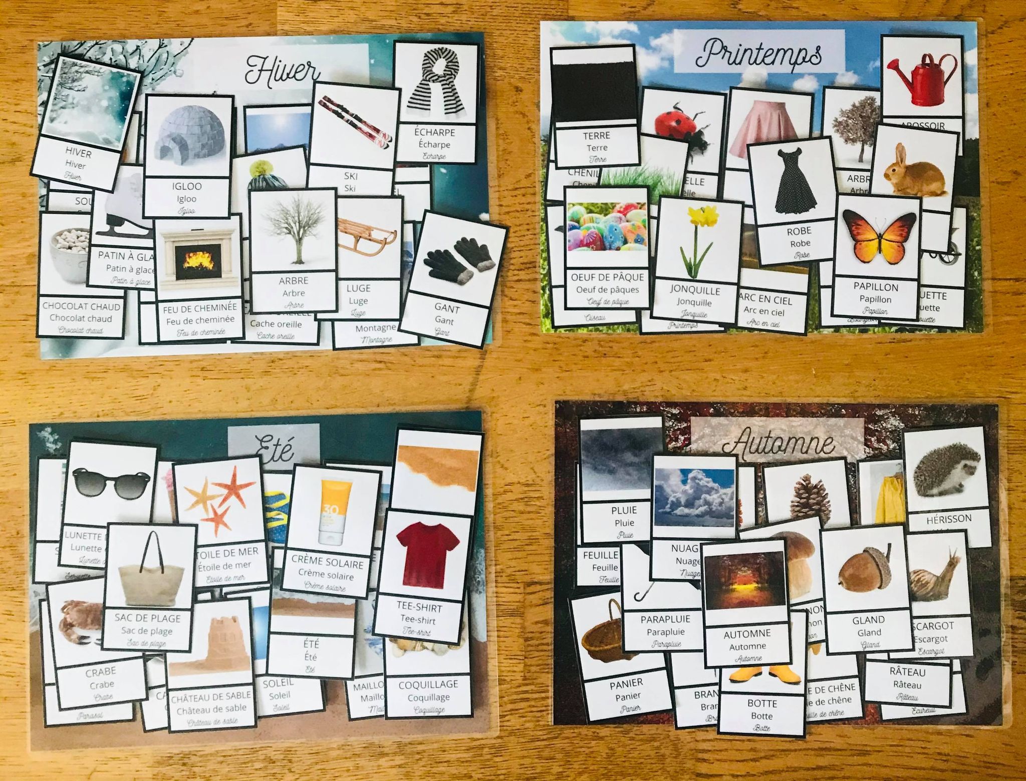 Jeu sur les 4 saisons carte de nomenclature à imprimer – Image 10