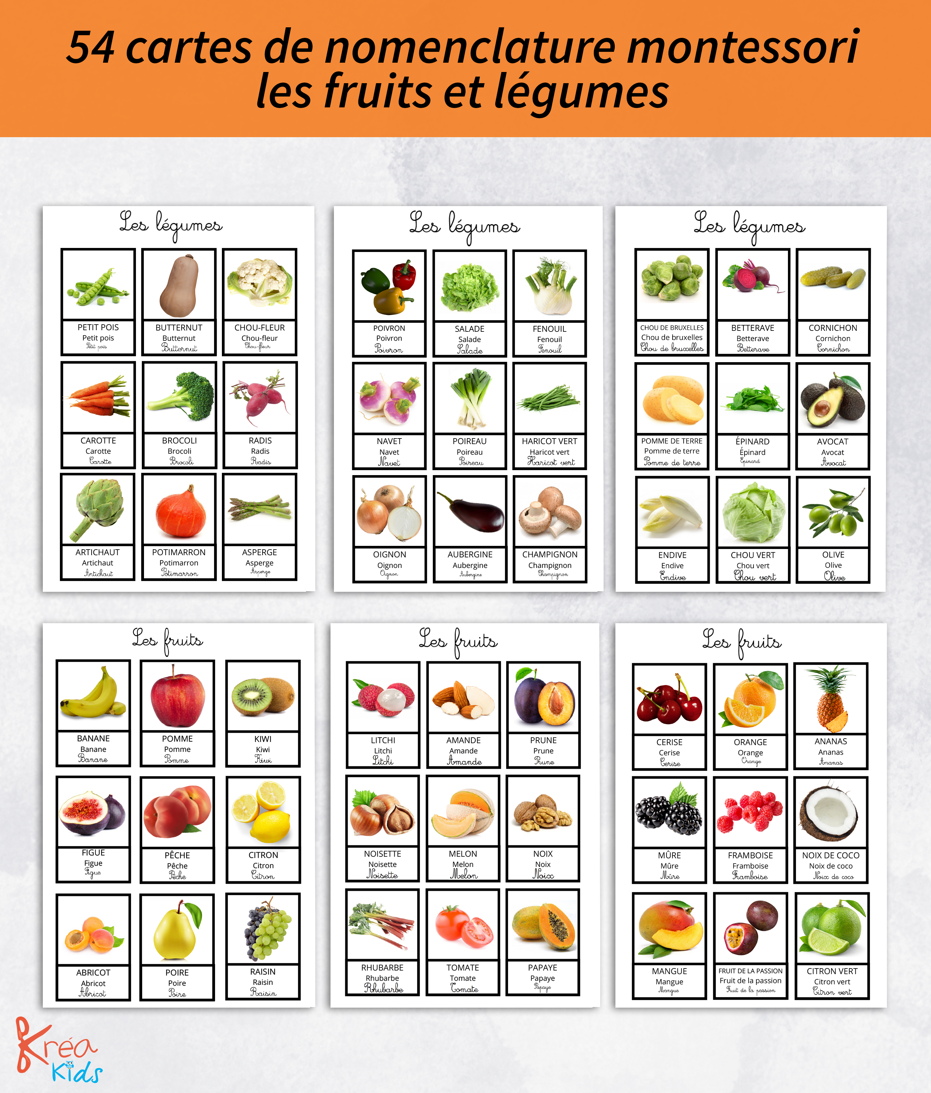 Pack jeu des saisons et des légumes à imprimer – Image 2