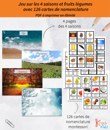 Pack jeu des saisons et des légumes à imprimer