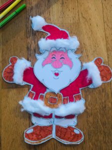 Père noël géant à colorier