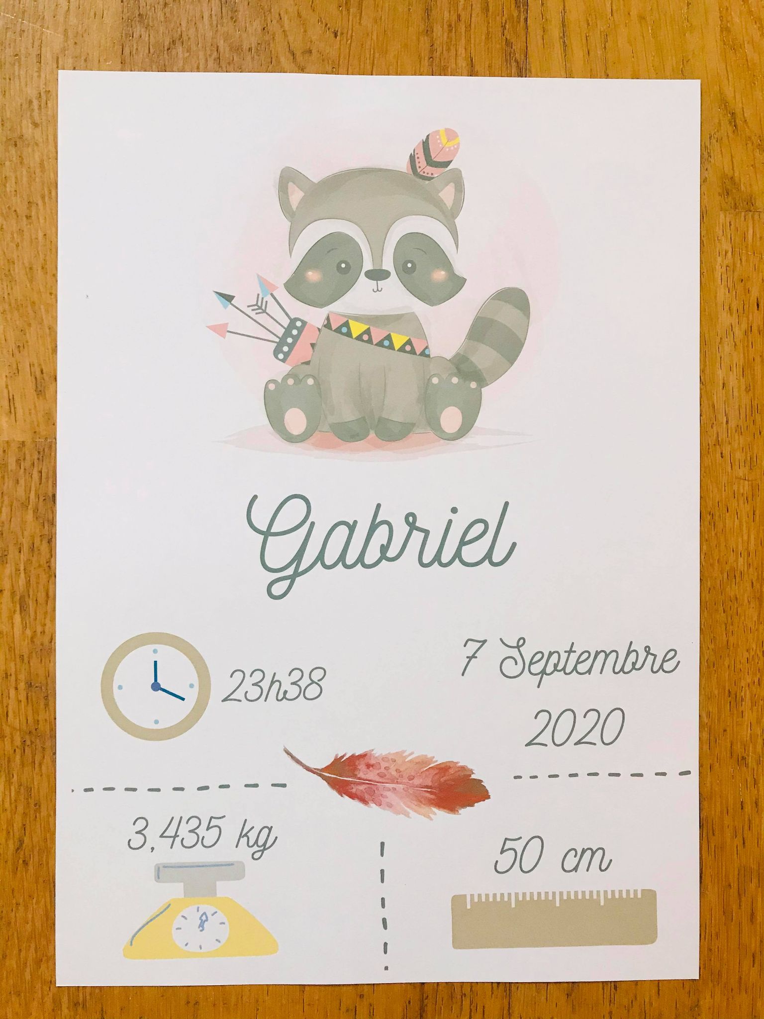 Affiche de naissance personnalisé, pdf à imprimer – Image 11