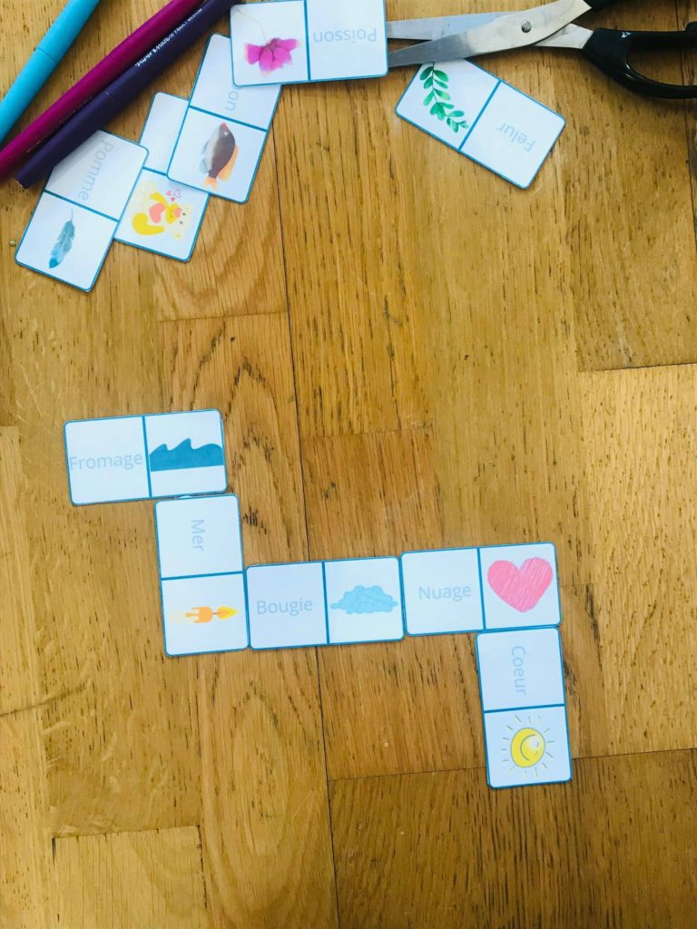 Jeu de lecture les dominos