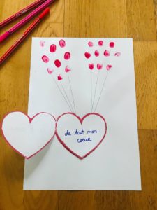 Activité manuelle coeur pour enfant