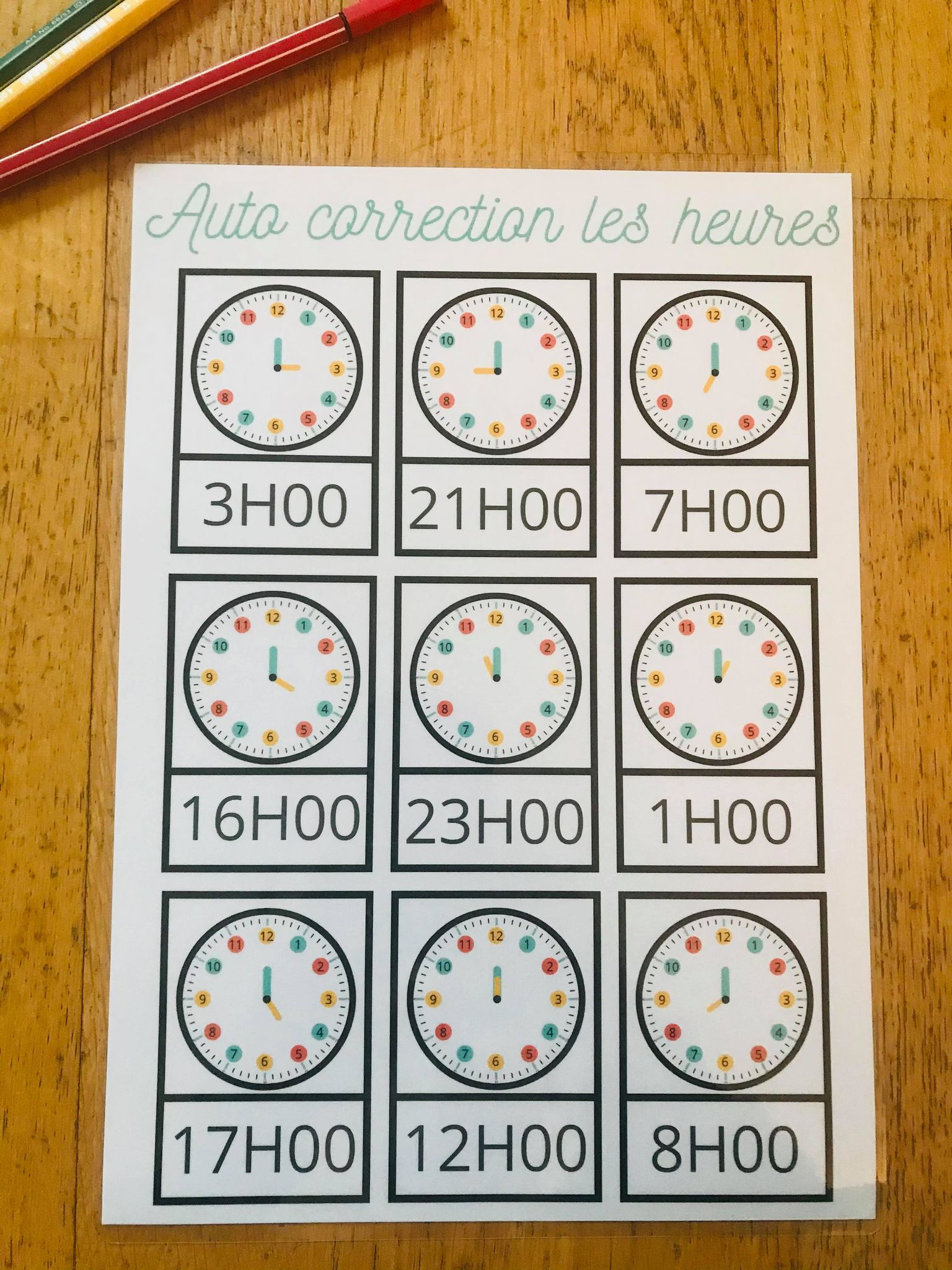 Jeux pour apprendre l'heure à imprimer – Image 11
