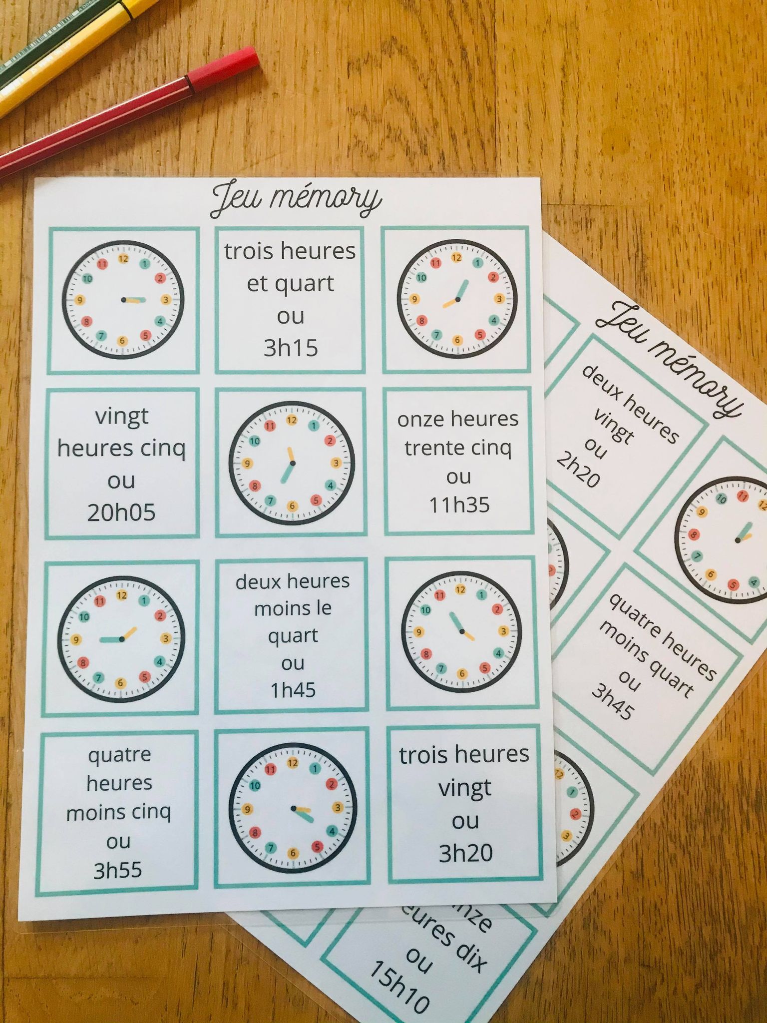 Jeux pour apprendre l'heure à imprimer – Image 2