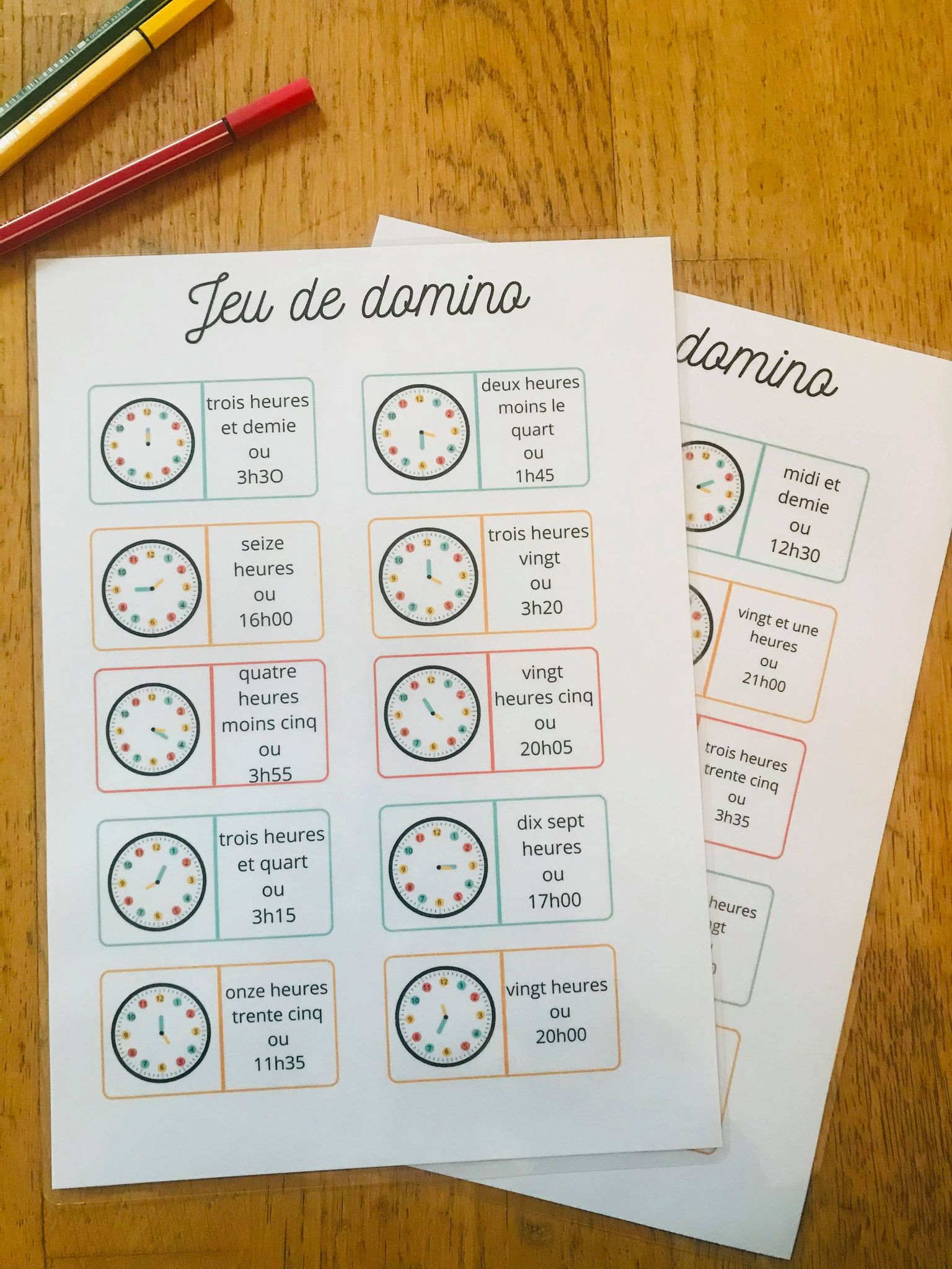 Jeux pour apprendre l'heure à imprimer – Image 7