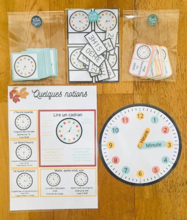Jeux pour enfant pour apprendre l'heure