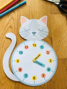 Horloge pour enfant à imprimer