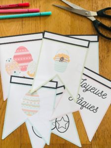 Guirlande de pâques à colorier