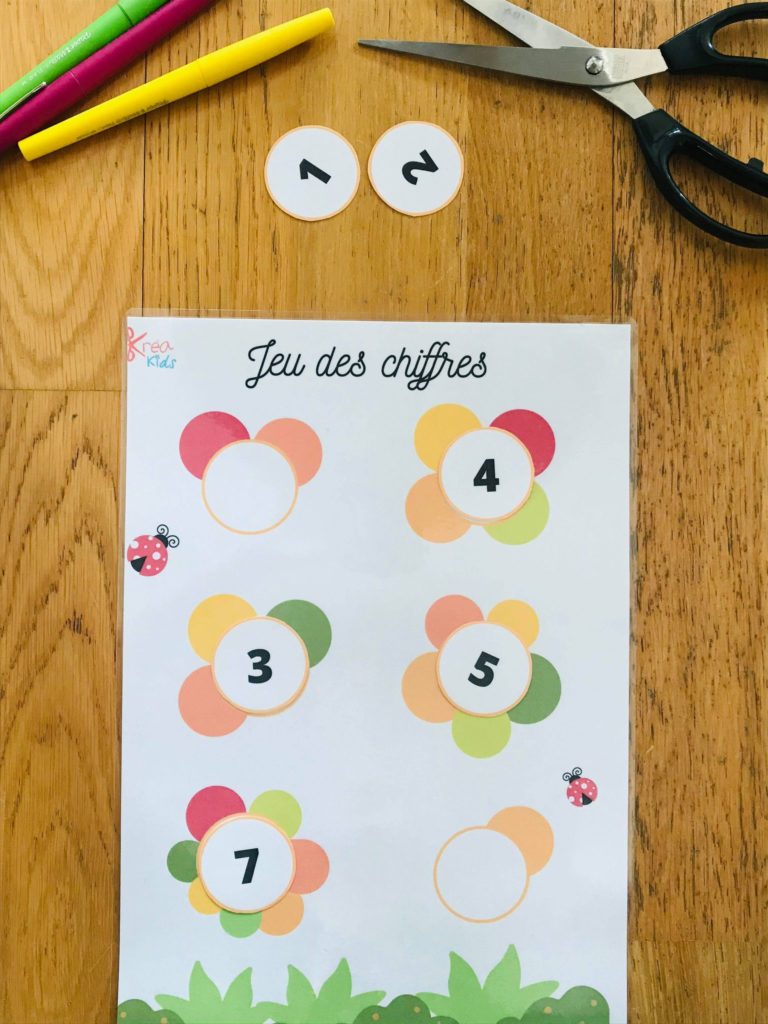 Jeu pour apprendre à compter à imprimer