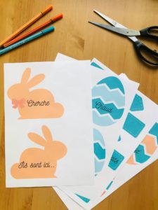 Chasse aux oeufs de pâques pour enfant