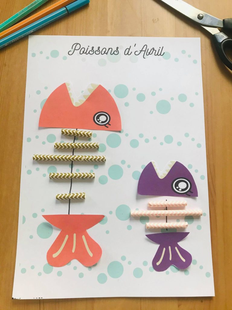 Activité facile poisson d'avril pour enfant