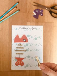 Activité facile poisson d'avril pour enfant