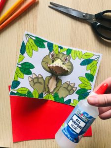 Carte pop up dinosaure facile à faire