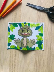 Carte pop up dinosaure facile à faire