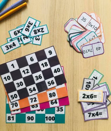 PDF pack de jeu pour apprendre les tables de multiplication