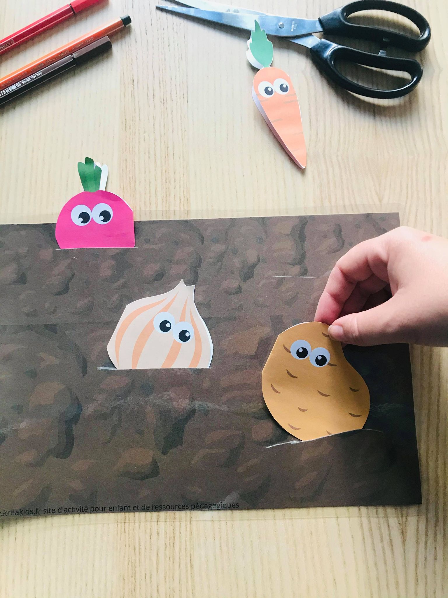 Apprendre Les Fruits Et Legumes En Maternelle?vm=r Activité sur les légumes pour enfant facile à faire - Kreakids