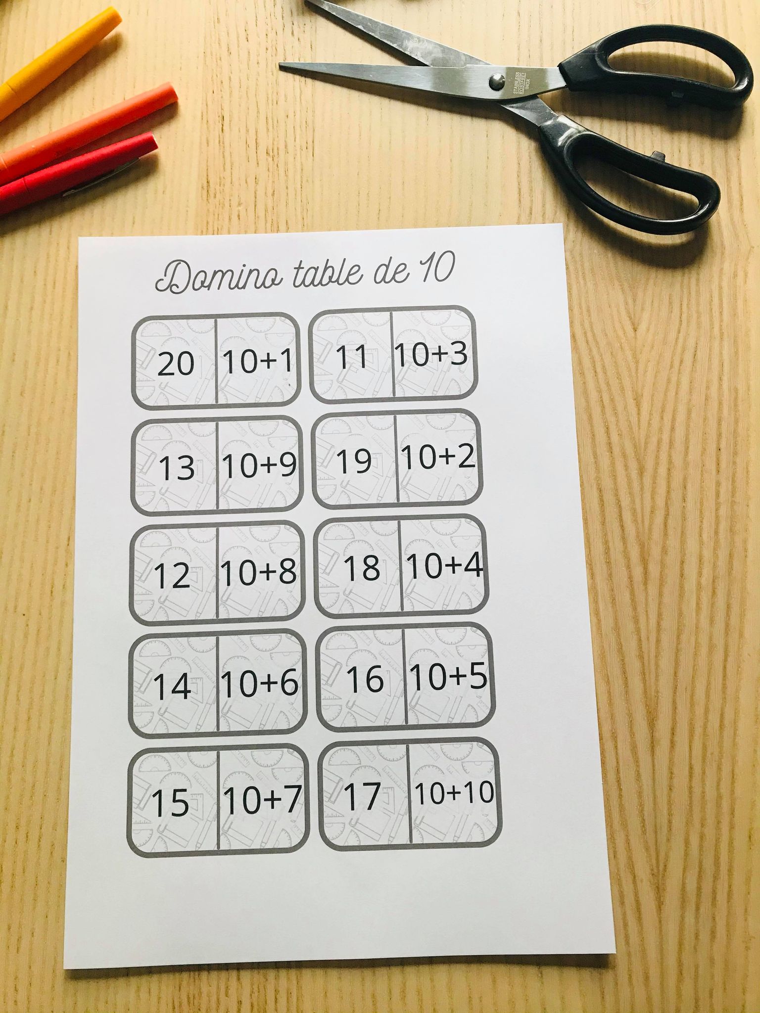 Pack de jeux pour apprendre les tables d'addition à imprimer – Image 20