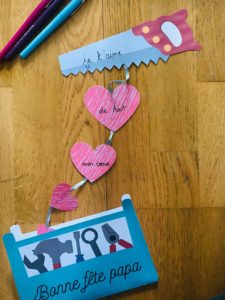 Bricolage pour la fête des pères