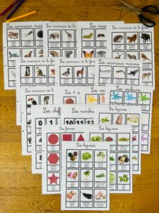 Pack de carte de nomenclature montessori