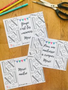 Cadeaux de fin d'année pour les maîtresses