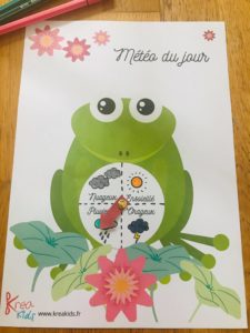 Grenouille météo pour enfant