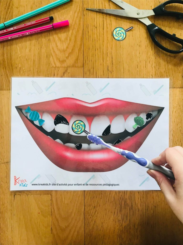 Activité brossage de dent pour enfant